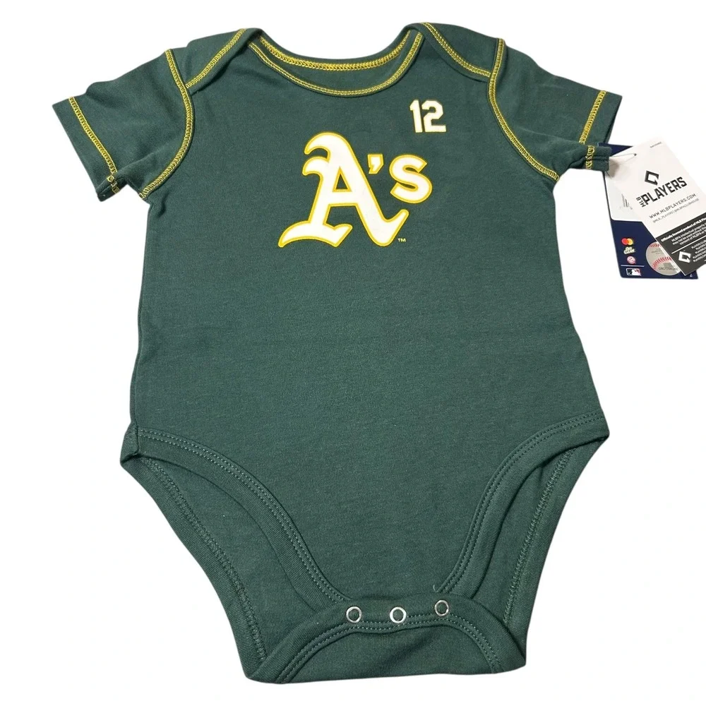 NEW Oakland Athletics A's Bodysuit Infant 6-9M Green‎ Sean Murphy 12 Baseball